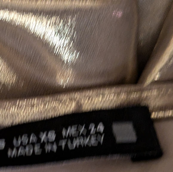 COPY - ZARA METALLIC MINI DRESS WITH RHINESTONE STRAPS - Size XS - Picture 11 of 11